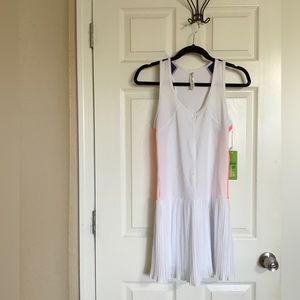 Kyodan white tennis dress, polyester blend, M NWT
